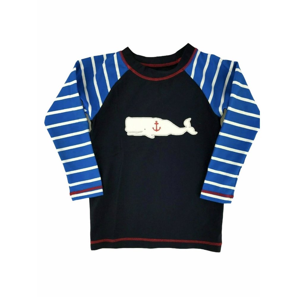 Hatley Toddler Rash Guard Long Sleeve Shirt Blue 2